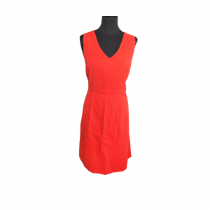 Robe orange à col V