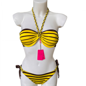 Bikini jaune et marron Esther QUEEN