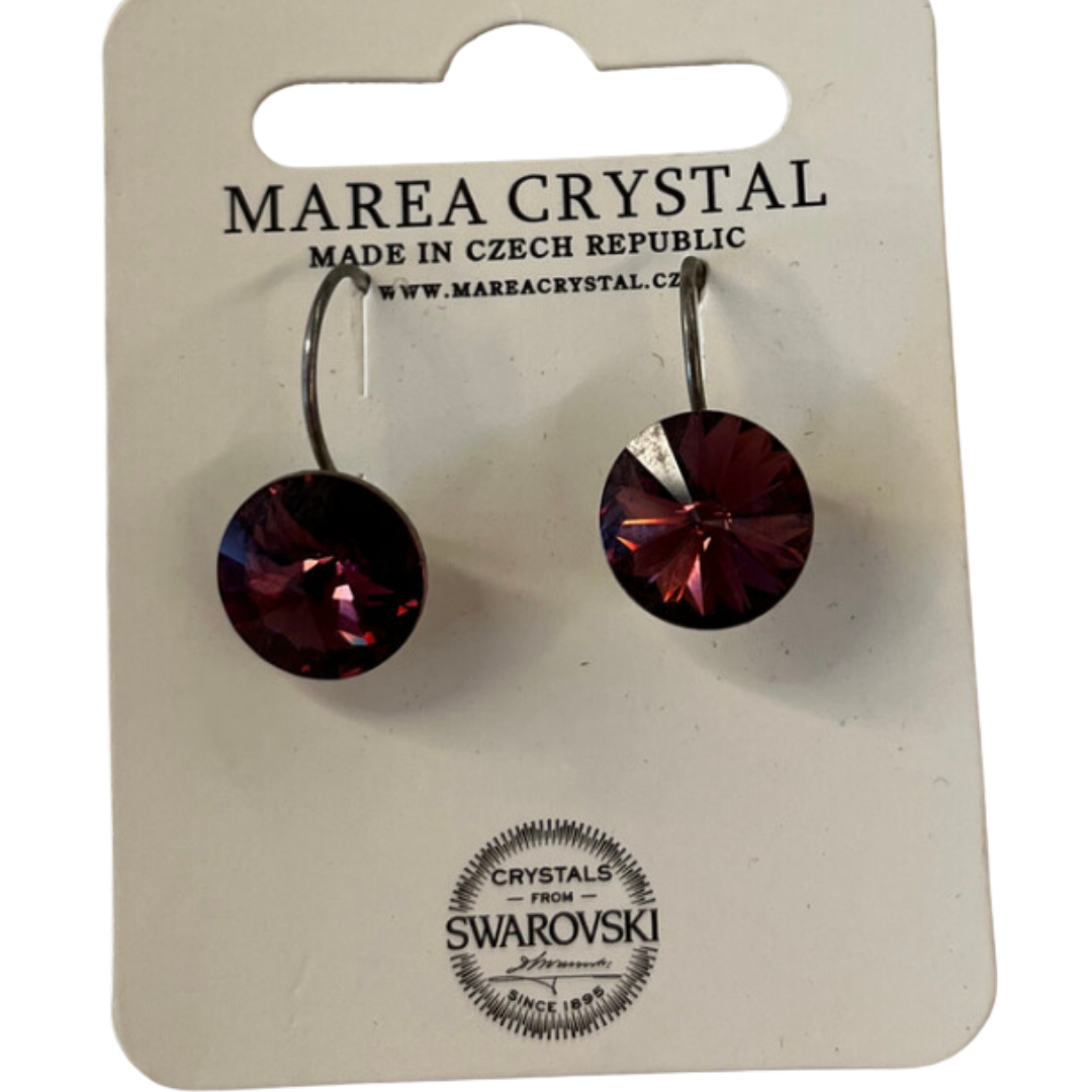 Boucles d’oreilles en cristaux Rond - Swarovski Boucles d’oreilles en cristaux Rond - Swarovski
