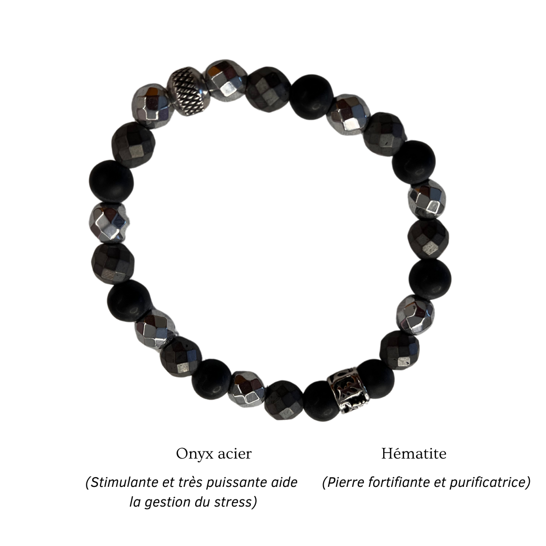 Pierre Onyx & Hématite Pierre Onyx & Hématite